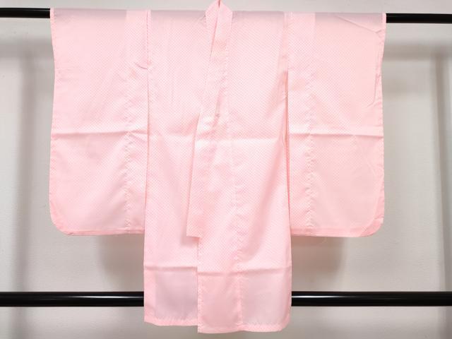 平和屋着物[]七五三　女の子　３歳　祝着　三つ身　長襦袢(単衣)セット　鼓鞠花蝶文　暈し染め　金彩　DABG3404ma