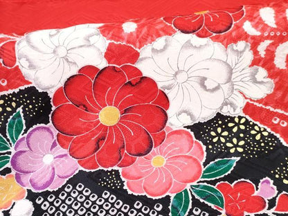 平和屋着物[]七五三　女の子　７歳　祝着　四つ身　襦袢(単衣)セット　辻が花　金彩　逸品　未使用　DABG3412ma