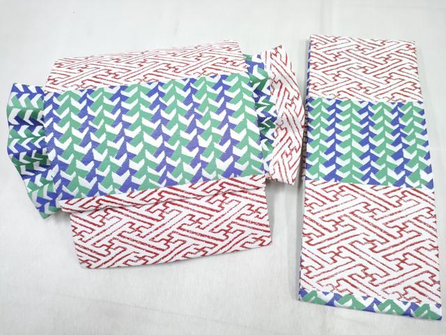 平和屋着物[]女の子　子供　はいばら　つけ帯　抽象文様　未使用　DABG3454ma
