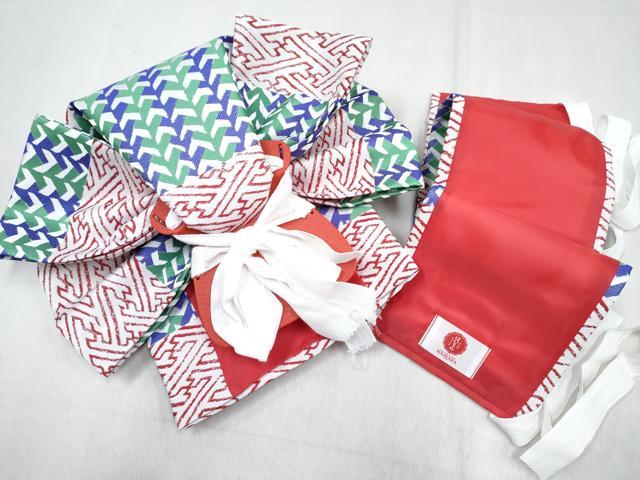 平和屋着物[]女の子　子供　はいばら　つけ帯　抽象文様　未使用　DABG3454ma
