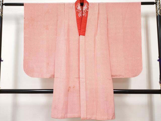 平和屋着物[]七五三　女の子　７歳　祝着　四つ身　長襦袢(無双仕立て・半衿刺繍)セット　エ霞菊花文　金彩　逸品　DABG3458ma