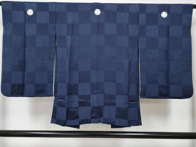 平和屋着物[]七五三　男の子　子供　羽織　市松文様　逸品　DABG3463ma