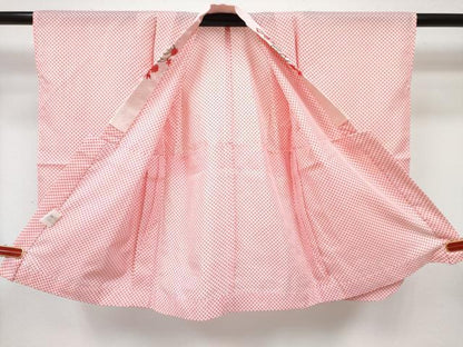平和屋着物[]女の子　子供　長襦袢　単衣　鹿の子文様　半衿刺繍　DABG3465ma