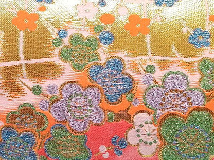 平和屋着物[]和装小物　女の子　子供　草履・バッグ・帯締め・小物セット　枝梅　金糸　箱付き　逸品　DABG3475ma