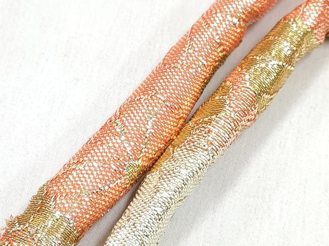 平和屋着物[]和装小物　女の子　子供　草履・バッグ・帯締め・小物セット　菊　金銀糸　箱付き　逸品　DABG3482ma
