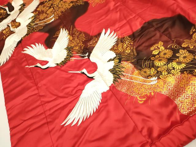 平和屋本店●色打掛　お引きずり　和装　婚礼　結婚式　花嫁　神社挙式　総刺繍　飛鶴花文　金彩　逸品　DABG3527du