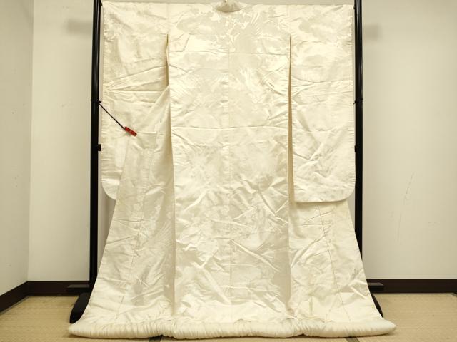 平和屋本店▼白無垢　お引きずり　和装　婚礼　結婚式　花嫁　神社挙式　飛鶴花文　逸品　DABG3543du