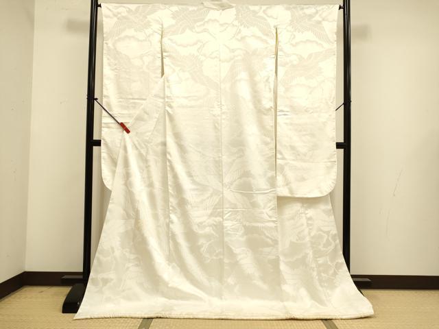 平和屋本店●掛下・帯セット　打掛　和装　婚礼　花嫁　結婚式　神社挙式　飛鶴花地紋　逸品　DABG3562du