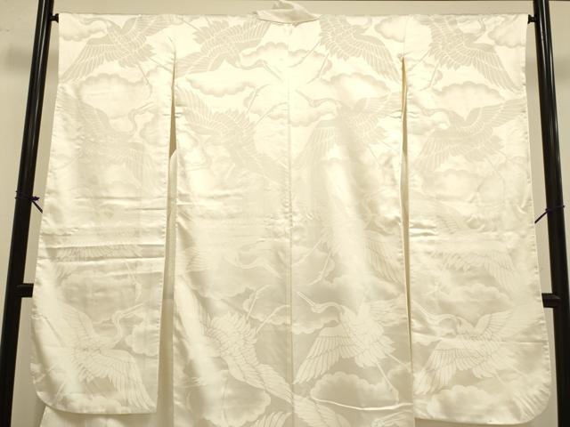 平和屋本店●掛下・帯セット　打掛　和装　婚礼　花嫁　結婚式　神社挙式　飛鶴花地紋　逸品　DABG3562du