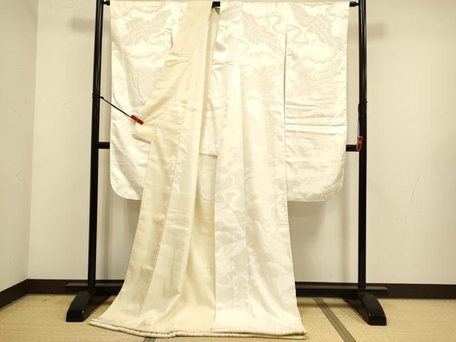 平和屋本店●掛下・帯セット　打掛　和装　婚礼　花嫁　結婚式　神社挙式　飛鶴花地紋　逸品　DABG3562du