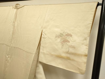平和屋着物▼中国三大刺繍　スワトウ刺繍　汕頭刺繍　総刺繍　訪問着　藤松文　暈し染め　金彩　正絹　逸品　DABG3577du