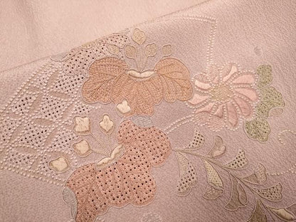 平和屋着物▼中国三大刺繍　スワトウ刺繍　汕頭刺繍　総刺繍　訪問着　辻が花　正絹　逸品　DABG3599du