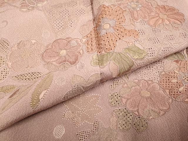 平和屋着物▼中国三大刺繍　スワトウ刺繍　汕頭刺繍　総刺繍　訪問着　辻が花　正絹　逸品　DABG3599du