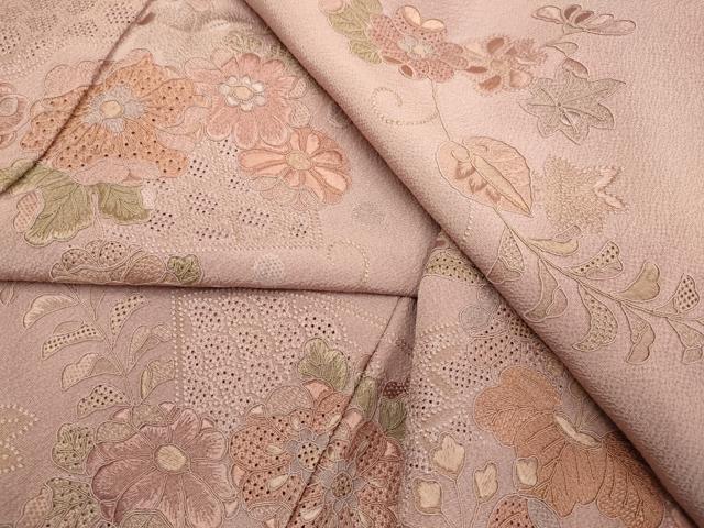 平和屋着物▼中国三大刺繍　スワトウ刺繍　汕頭刺繍　総刺繍　訪問着　辻が花　正絹　逸品　DABG3599du
