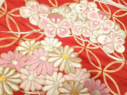 平和屋本店●色打掛　お引きずり　和装　婚礼　結婚式　花嫁　神社挙式　総刺繍　尾長鳥花文　金銀糸　逸品　DABG3600du