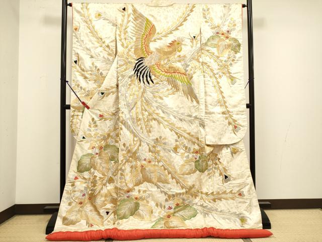 平和屋本店●色打掛　お引きずり　和装　婚礼　結婚式　花嫁　神社挙式　総刺繍　鳳凰桐文　金銀糸　逸品　DABG3604du