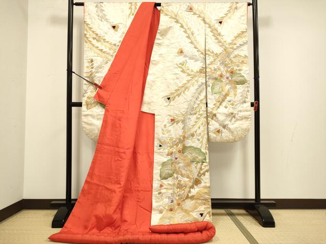 平和屋本店●色打掛　お引きずり　和装　婚礼　結婚式　花嫁　神社挙式　総刺繍　鳳凰桐文　金銀糸　逸品　DABG3604du