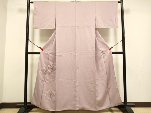 平和屋着物▼中国三大刺繍　相良刺繍　総刺繍　訪問着　花菱文　正絹　逸品　DABG3613du