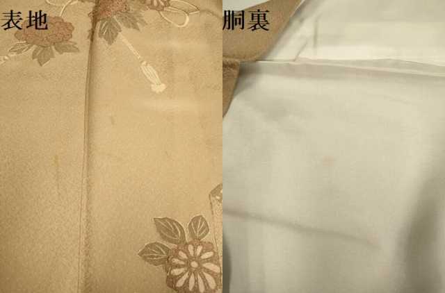 平和屋着物▼中国三大刺繍　スワトウ刺繍　汕頭刺繍　相良刺繍　総刺繍　訪問着　貝桶花文　金糸　正絹　逸品　DABG3615du