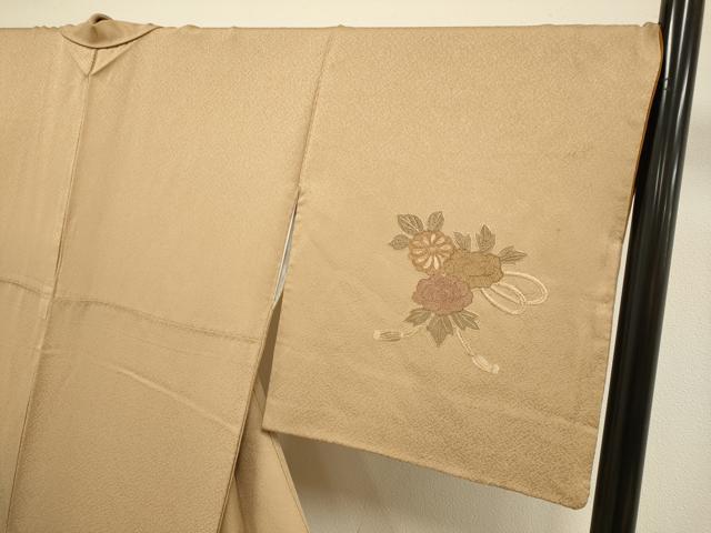 平和屋着物▼中国三大刺繍　スワトウ刺繍　汕頭刺繍　相良刺繍　総刺繍　訪問着　貝桶花文　金糸　正絹　逸品　DABG3615du