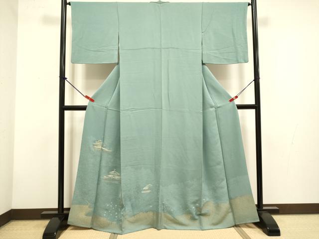 平和屋着物▼豪華色留袖　刺繍　寿光織　平安の風　金糸　正絹　逸品　DABG3622du
