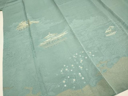 平和屋着物▼豪華色留袖　刺繍　寿光織　平安の風　金糸　正絹　逸品　DABG3622du