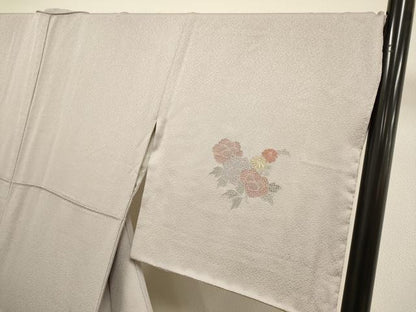 平和屋着物▼中国三大刺繍　スワトウ刺繍　汕頭刺繍　相良刺繍　総刺繍　訪問着　短冊吉祥花文　正絹　逸品　DABG3635du