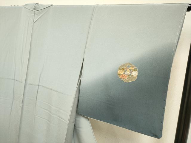 平和屋着物▼訪問着　総刺繍　花鳥文　暈し染め　金銀彩　正絹　逸品　DABG3660du