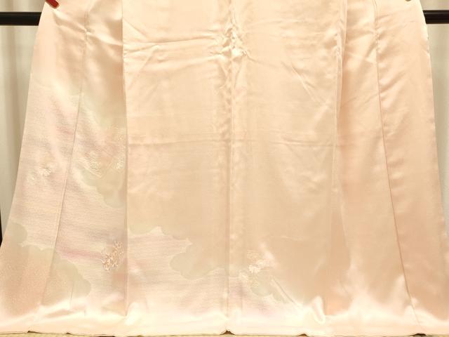 平和屋着物▼訪問着　総刺繍　絵巻花文　暈し染め　正絹　逸品　DABG3663du