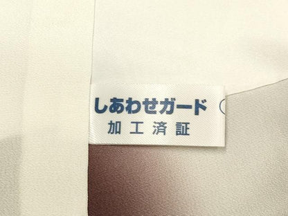 平和屋着物▼訪問着　手描き　松　暈し染め　鬼しぼ縮緬　正絹　逸品　DABG3671du