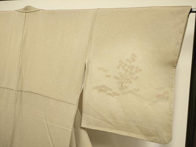 平和屋着物▼中国三大刺繍　スワトウ刺繍　汕頭刺繍　総刺繍　訪問着　大名行列　暈し染め　金糸　正絹　逸品　DABG3686du