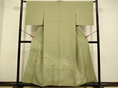 平和屋着物▼中国三大刺繍　スワトウ刺繍　汕頭刺繍　総刺繍　訪問着　大名行列　暈し染め　金糸　正絹　逸品　DABG3700du