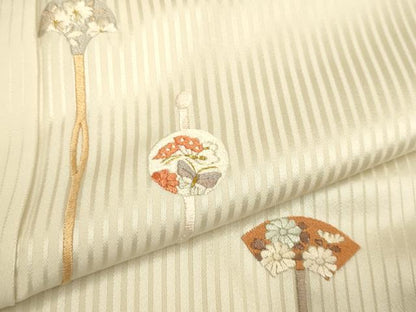 平和屋着物▼訪問着　総刺繍　簪　金糸正絹　逸品　DABG3701du