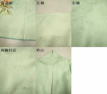 平和屋着物▼訪問着　手描き　枝花文　暈し染め　正絹　逸品　DABG3712du