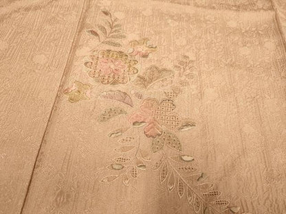 平和屋着物▼中国三大刺繍　スワトウ刺繍　汕頭刺繍　総刺繍　色留訪問着　辻が花　正絹　逸品　DABG3716du
