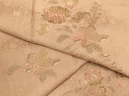 平和屋着物▼中国三大刺繍　スワトウ刺繍　汕頭刺繍　総刺繍　色留訪問着　辻が花　正絹　逸品　DABG3716du