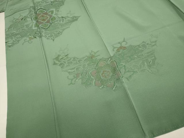 平和屋着物▼中国三大刺繍　スワトウ刺繍　汕頭刺繍　駒刺繍　総刺繍　訪問着　正倉院花文　暈し染め　正絹　逸品　DABG3723du