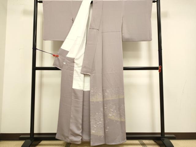 平和屋着物▼豪華色留袖　寿光織　草花文　金糸　鈴乃屋扱い　正絹　逸品　DABG3739du