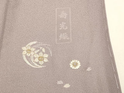 平和屋着物▼豪華色留袖　寿光織　草花文　金糸　鈴乃屋扱い　正絹　逸品　DABG3739du