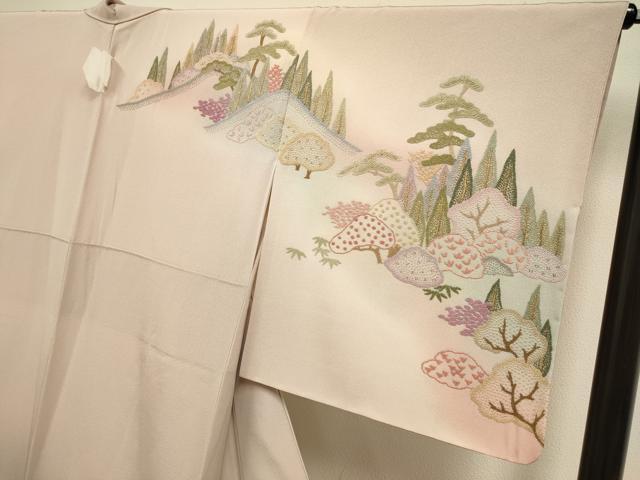 平和屋着物●中国三大刺繍　相良刺繍　総刺繍　訪問着　相良百景　竹田・知覧　暈し染め　金糸　正絹　逸品　DABG3740du