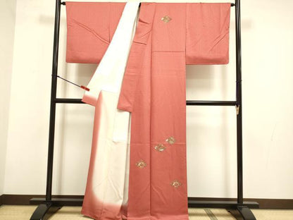 平和屋着物▼訪問着　総刺繍　松竹梅　金糸　正絹　逸品　DABG3745du