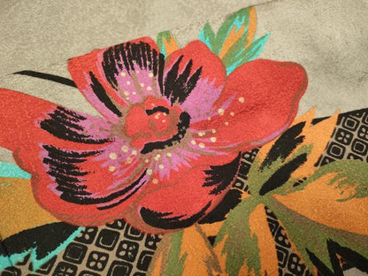 平和屋着物●ファッションデザイナー　MICHIKO LONDON　コシノミチコ　振袖　草花文　金彩　正絹　逸品　DABG3747du