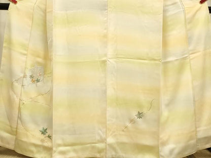 平和屋着物▼訪問着　駒刺繍　総刺繍　糸車文　暈し染め　正絹　逸品　DABG3749du
