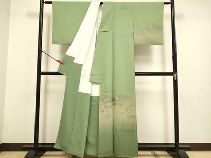 平和屋着物▼中国三大刺繍　スワトウ刺繍　汕頭刺繍　総刺繍　訪問着　風景花文　正絹　逸品　DABG3759du