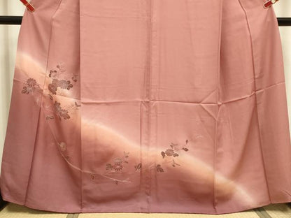 平和屋着物▼中国三大刺繍　スワトウ刺繍　汕頭刺繍　総刺繍　訪問着　菊　暈し染め　正絹　逸品　DABG3762du