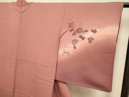 平和屋着物▼中国三大刺繍　スワトウ刺繍　汕頭刺繍　総刺繍　訪問着　菊　暈し染め　正絹　逸品　DABG3762du