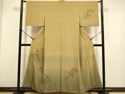 平和屋着物▼中国三大刺繍　スワトウ刺繍　汕頭刺繍　総刺繍　訪問着　貝桶花文　暈し染め　正絹　逸品　DABG3766du