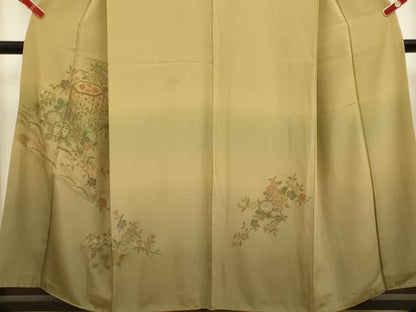 平和屋着物▼中国三大刺繍　スワトウ刺繍　汕頭刺繍　総刺繍　訪問着　貝桶花文　暈し染め　正絹　逸品　DABG3766du