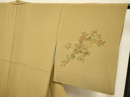 平和屋着物▼中国三大刺繍　スワトウ刺繍　汕頭刺繍　総刺繍　訪問着　貝桶花文　暈し染め　正絹　逸品　DABG3766du