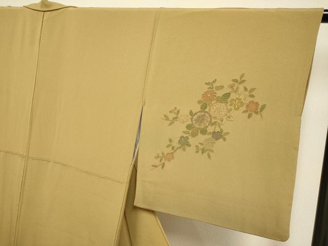 平和屋着物▼中国三大刺繍　スワトウ刺繍　汕頭刺繍　総刺繍　訪問着　貝桶花文　暈し染め　正絹　逸品　DABG3766du